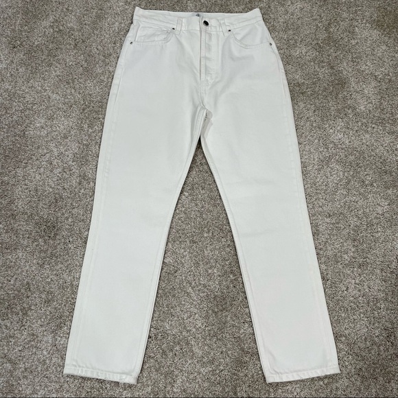 ANINE BING DENIM SONYA HIGH RISE ANKLE SLIM FIT JEANS - OFF WHITE SZ-29 (B180) - Picture 1 of 14